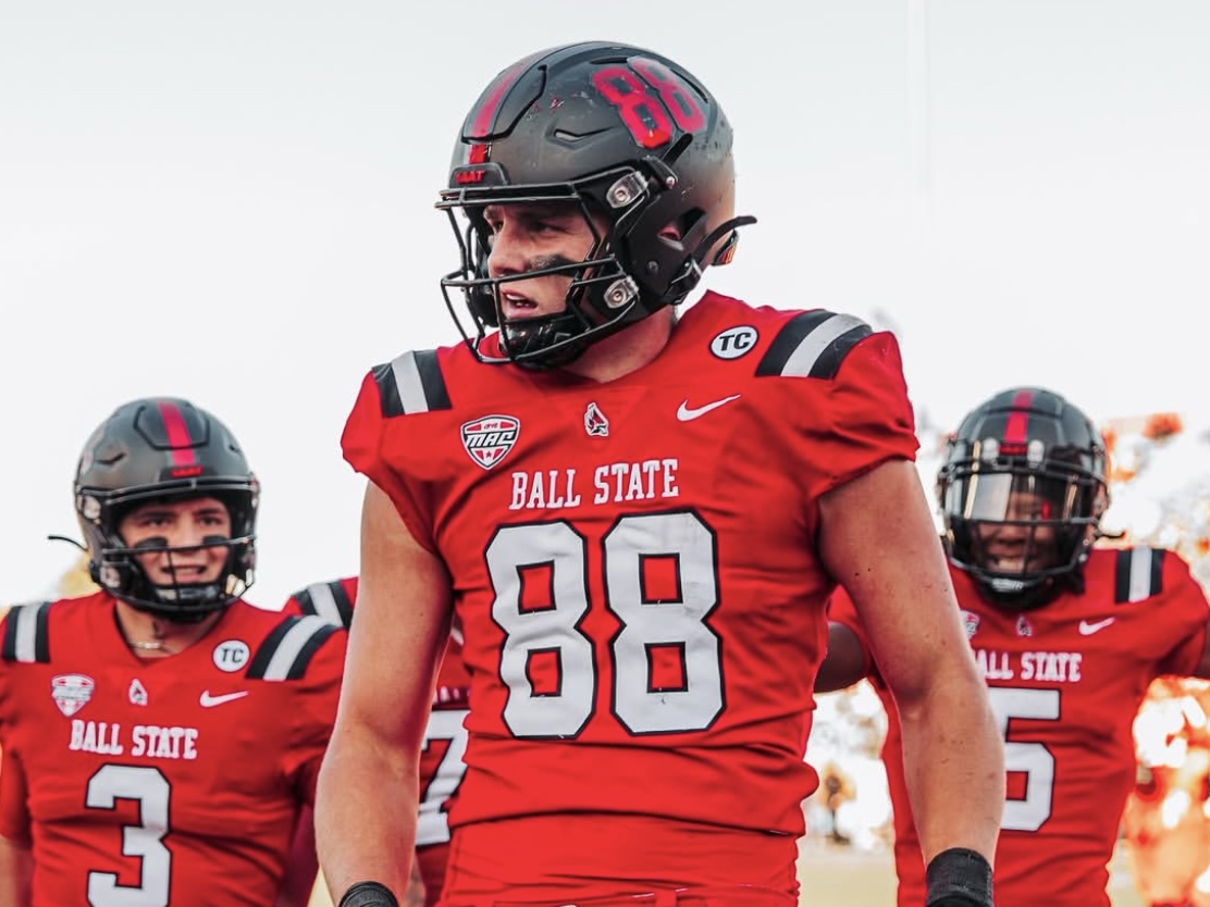 max_olson's tweet photo. Ball State TE Tanner Koziol has entered the transfer portal, ESPN has learned.

One of the top tight ends in CFB now available. Koziol ranks 2nd among FBS TEs with 94 catches for 839 yards and 8 TDs this season. https://t.co/IGPR8nEzgR
