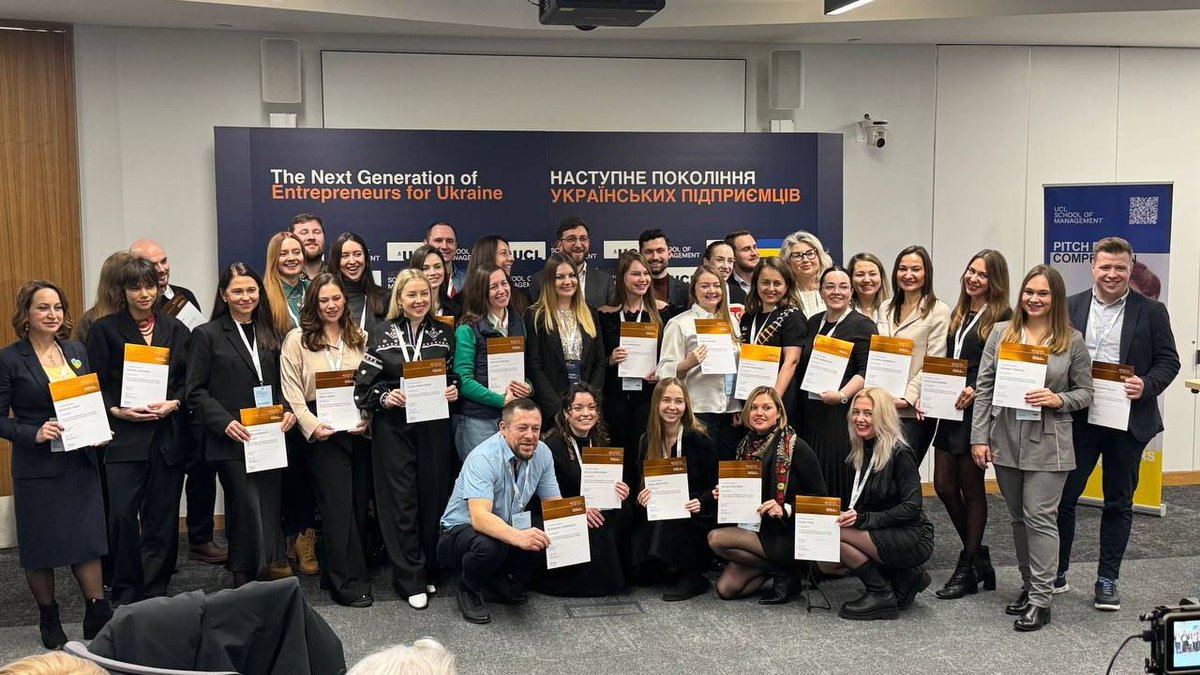 Congrats to #UCL School of Management's Next Generation of Entrepreneurs for Ukraine winners Connective, Steal Insight, Re:dress. Thanks to UCL's visionary Nataliia Hrytsiuk + PJ Hanard + judges Noa Havazelet Lyubov Guk Jerry Allen + Marc Ortmans  #ukraine #entrepreneur #startup