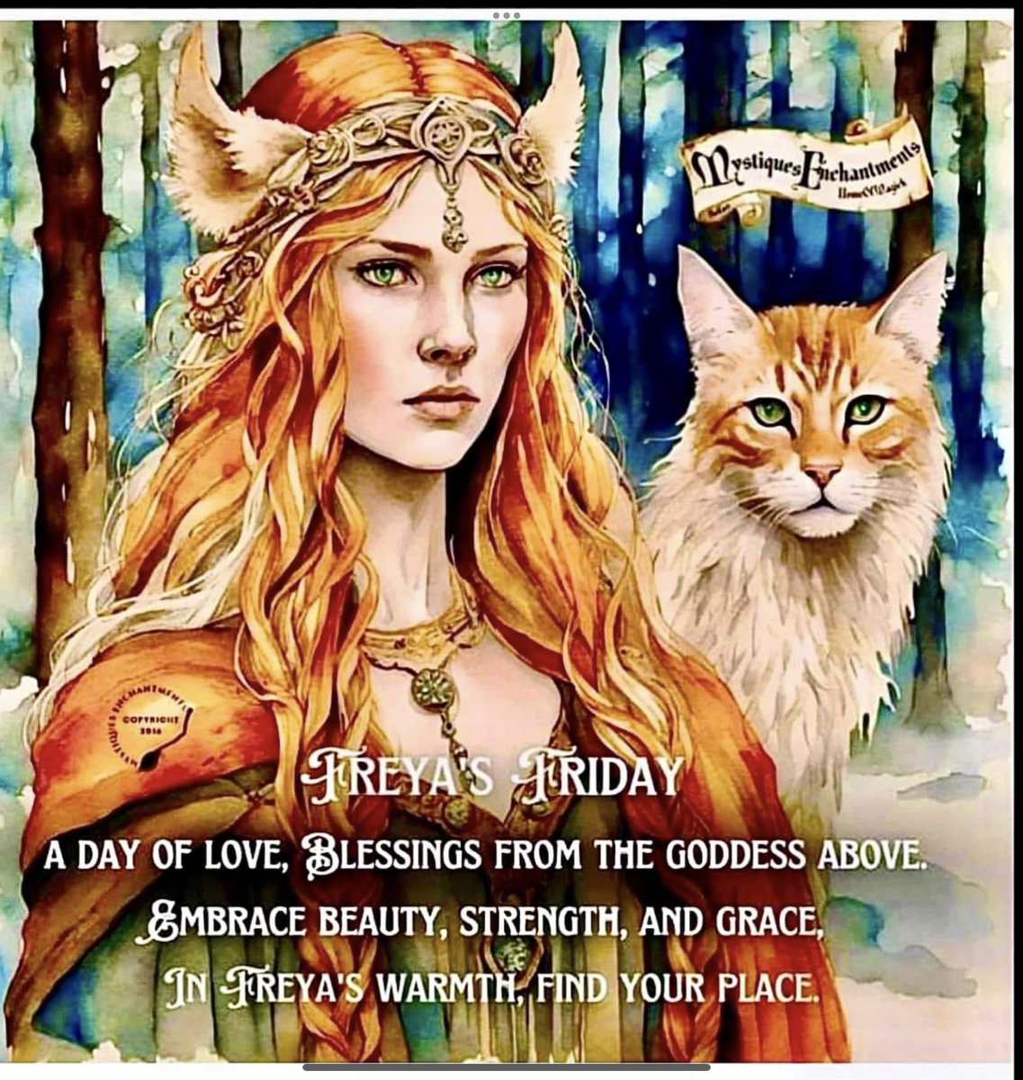 ScorpioLisaM's tweet photo. #FridayIsFreyasDay #HailFreya #HappyFreyasDay #FreyasFriday #Freya #Goddess #GoddessOfLove #GoddessOfCats https://t.co/OqkXv7iBVq