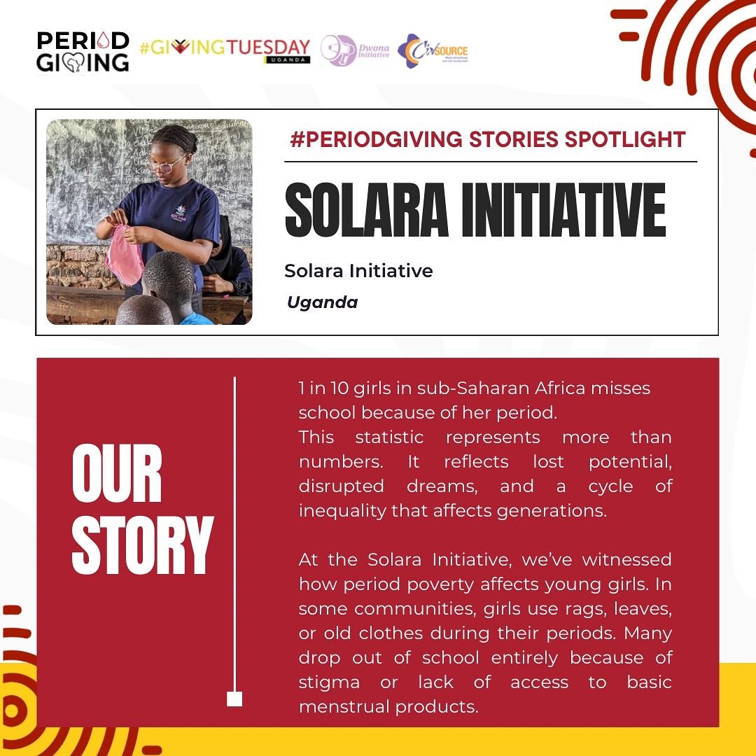 PriceyMS's tweet photo. Solara's story was featured on @GivingTuesdayUg's Instagram! Grateful for the chance to highlight our efforts in addressing period poverty and empowering women. If you'd like to join us for our next outreach, feel free to reach out and let's keep the cycle of change going.🩸 https://t.co/WekV2jDQTm