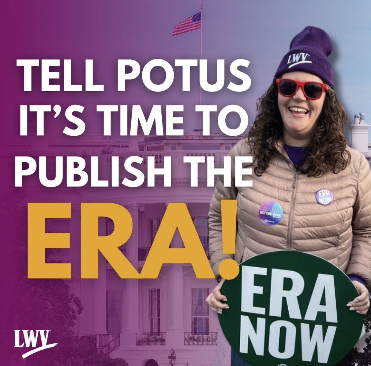 Gender equality shouldn't wait any longer! We've met all requirements for the Equal Rights Amendment to be part of the Constitution.

It's time for President Biden to make history. Tell POTUS to publish the ERA now! Click here to take action: lwv.org/take-action/pr… 

#ERANOW