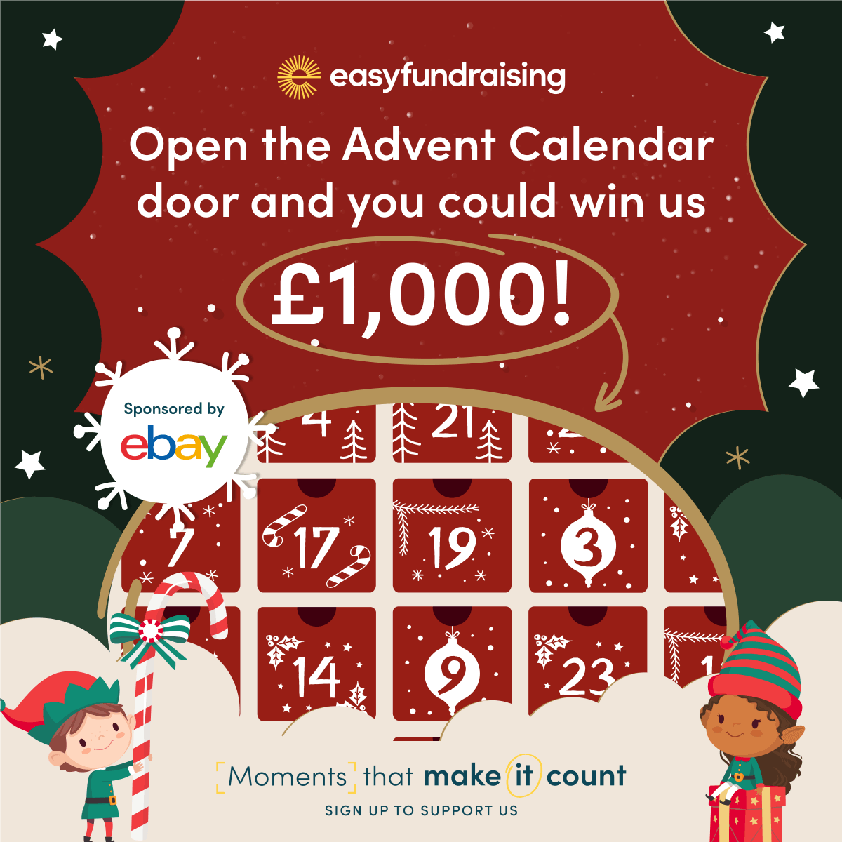 You could open the door to a £1,000 donation for The Zodiac Amateur Operatic Society! Countdown to Christmas with <a href="/easyuk/">easyfundraising</a>'s Advent Calendar, and we could win BIG! It's free and easy to take part; just sign up and join us on easyfundraising: easyfundraising.org.uk/causes/thezodi…