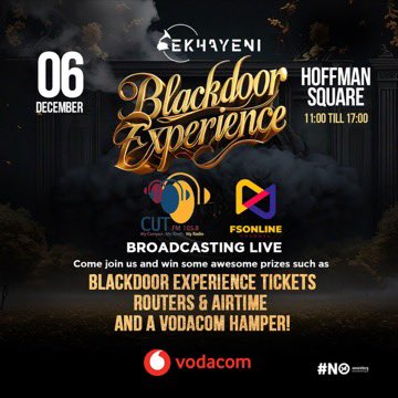 Join us now until 17:30 at Hoffman Square 🔥🔥

Don’t forget there are amazing prizes to be won
#bloemfontein