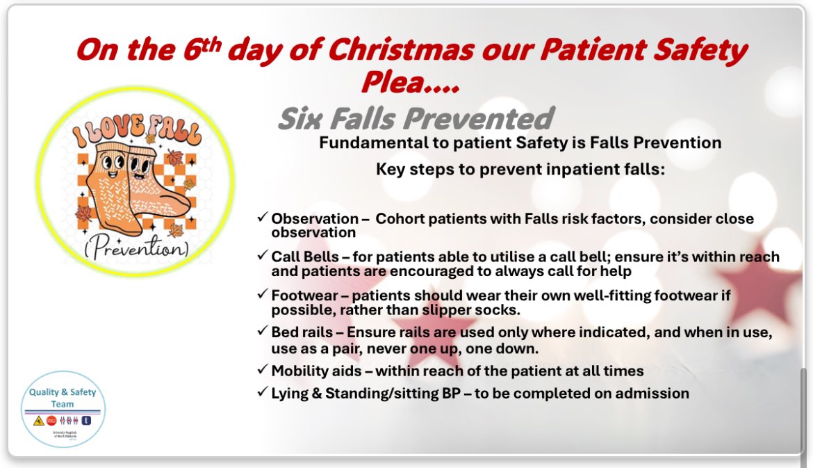 teamqualityuhnm's tweet photo. On the 6th day of Christmas our Patient Safety plea…
#callbeforeyoufall https://t.co/AmwzQDx3MW