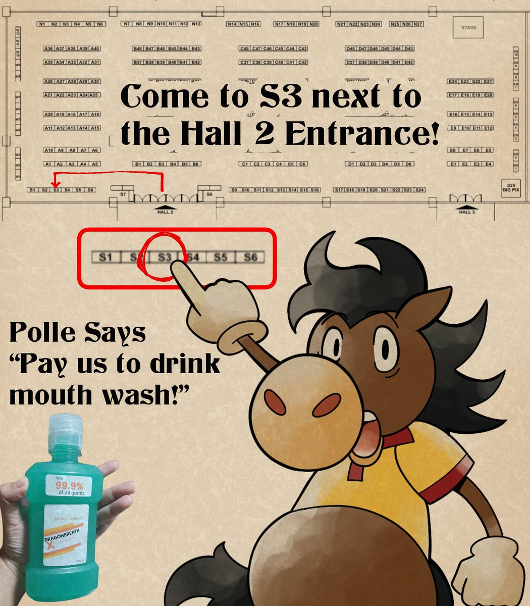POLLE SAYS, "BUY OUR MERCH!"

Check out the ASTIGMATA STUDIO booth S3 this SUNDAY at <a href="/KomiketPH/">KOMIKET</a> 's #PASKOMIKET DAY 2 for our Pony express exclusive merchandise, corporate mandated on the spot drawings, and non osha approved #mouthwashing consumption!