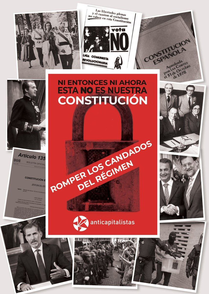 Hoy reivindicamos el hilo de los que nunca aceptaron el régimen monárquico: ni las libertades plenas, ni el camino al ecosocialismo caben en esta constitución. Aunque hoy parezca lejano, no se trata de gobernar este régimen: se trata de trabajar con la perspectiva de derribarlo.