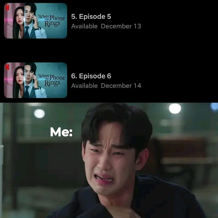kdramaupto's tweet photo. Me after knowing that Episode 5 and Episode 6 got cancelled after waiting for a week 😭
#WhenThePhoneRings https://t.co/OT0TuFryvN