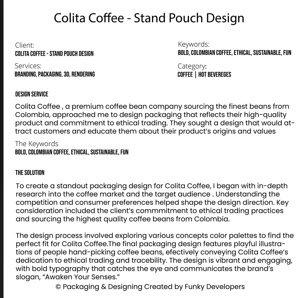 funkydevelopers's tweet image. ☕🎨 Funky Developers brewed up creativity with Collita Coffee’s sleek stand pouch design! Freshness and flavor wrapped in style. ✨🌿 #FunkyDevelopers #CollitaCoffee #CreativePackaging #CoffeeLovers #BoldDesign #BrewedToPerfection #PackagingWithPurpose #CaffeineStyle