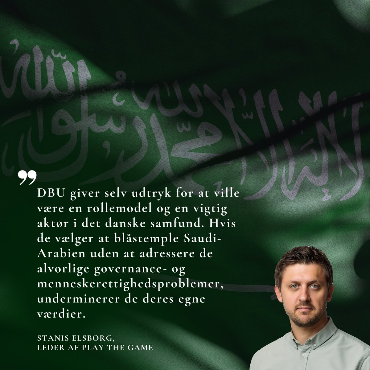 Både FIFA, <a href="/DBUfodbold/">DBU - En Del Af Noget Større</a> og <a href="/HelleThorning_S/">Helle Thorning S</a> har udtalt sig positivt om Saudi-Arabien som VM-vært⚽

<a href="/StanisElsborg/">Stanis Elsborg</a>, der har indgående kendskab til 🇸🇦 og deres enorme sportssatsning, er ikke just imponeret over udmeldingerne❗

Læs mere i <a href="/tipsbladet/">tipsbladet.dk</a>👇 

tipsbladet.dk/nyhed/landshol…