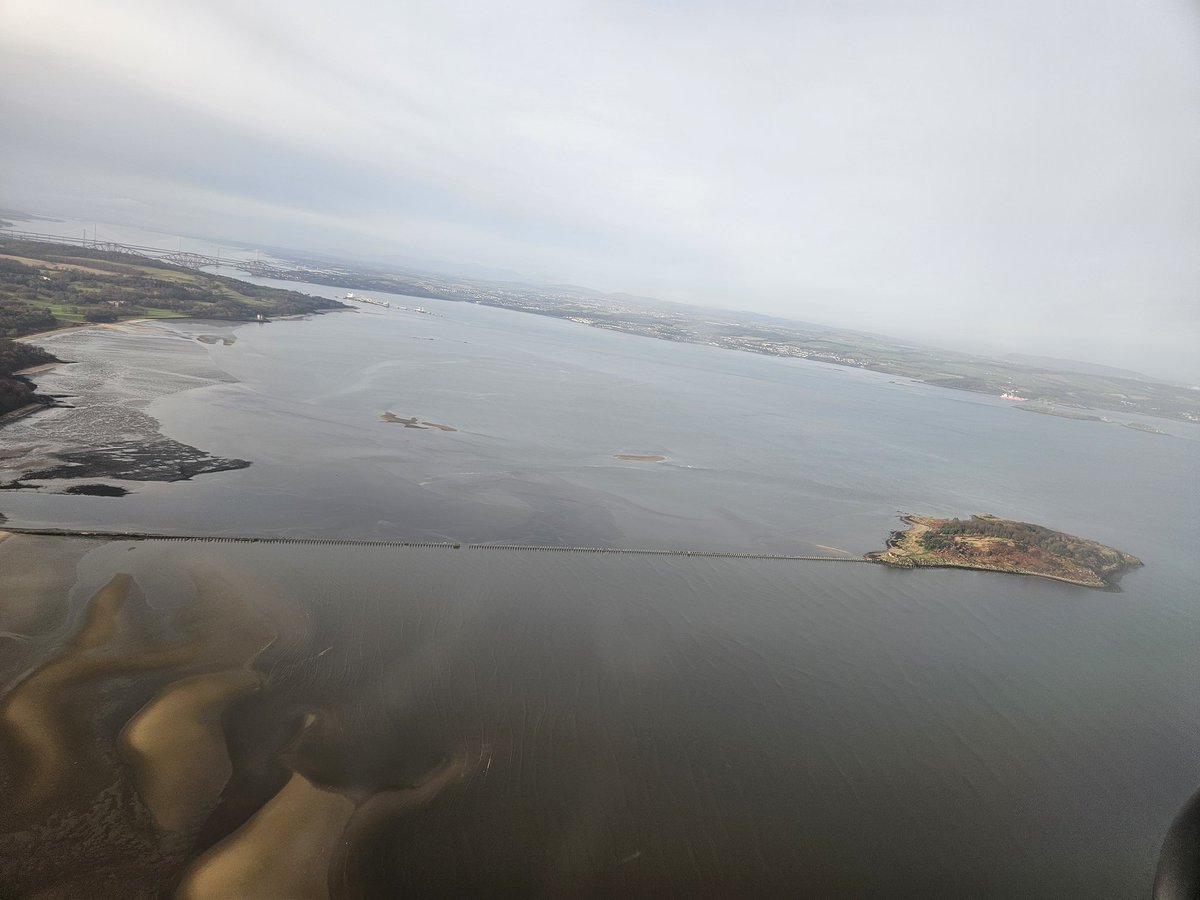 We are just back from a few days off and catching up on messages and emails, bear with us! 

Here's Cramond Island from the sky as we landed back into Scotland.