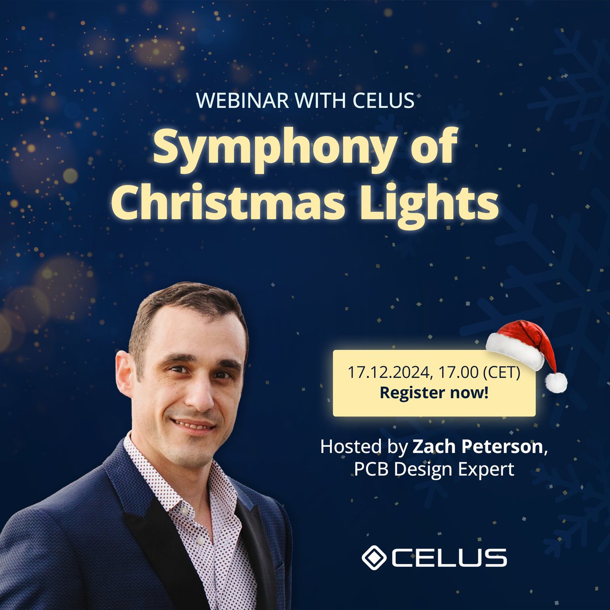 It's time to tech up your Christmas decoration!

On December 17, 2024, at 05:00 PM (CET), Zachariah Peterson will showcase how to use the nRF7002 Wi-Fi module to build your own Nordic Christmas Lights.

Sign up today: hubs.ly/Q02-HDVf0

#Christmas #Webinar #Tech #CELUSteam