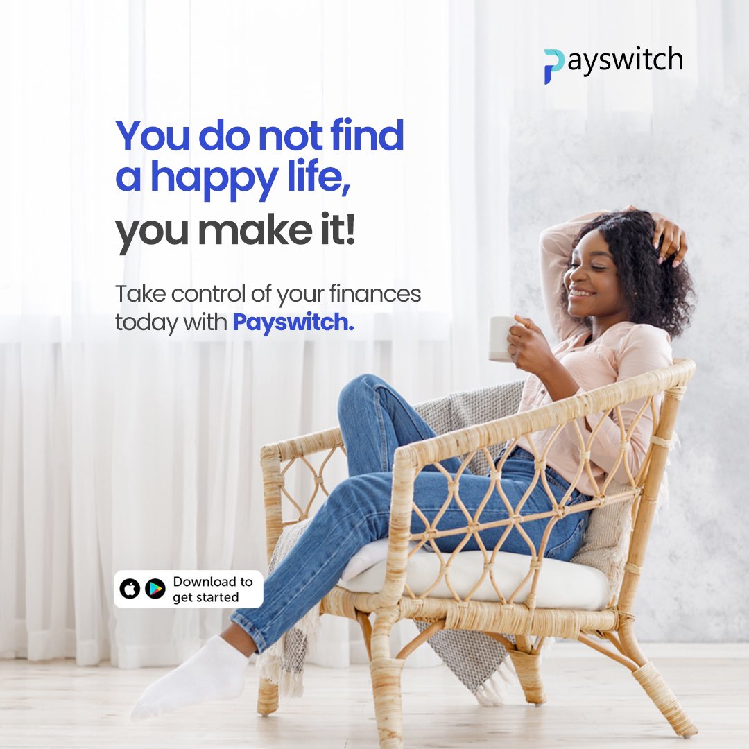 payswitchHQ's tweet photo. They say happiness is homemade, so why not build it with better finances? Payswitch makes it easy for you π
Download the app today!
#Payswitch
#Fintech #DigitalBanking #MobilePayments #FinancialTechnology #BankingApp https://t.co/L7LogTC3tq