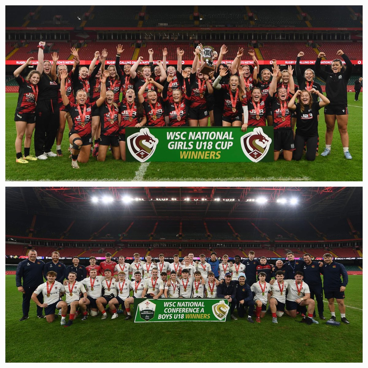 Welsh Rugby Union ๐ด๓ ง๓ ข๓ ท๓ ฌ๓ ณ๓ ฟ (@welshrugbyunion) on Twitter photo ๐ ๐๐ก๐ค๐ฃ๐๐ฎ๐๐๐ง๐๐๐๐๐๐๐ช | Huge congratulations to <a href="/coleggwent/">Coleg Gwent</a> & <a href="/LlandoveryColl/">Llandovery College</a> on their victories in yesterday's U18s schools & colleges finals at <a href="/principalitysta/">Principality Stadium</a> ๐๐๐
#WelshRugby #RTP ๐ ๐๐ก๐ค๐ฃ๐๐ฎ๐๐๐ง๐๐๐๐๐๐๐ช | Huge congratulations to <a href="/coleggwent/">Coleg Gwent</a> & <a href="/LlandoveryColl/">Llandovery College</a> on their victories in yesterday's U18s schools & colleges finals at <a href="/principalitysta/">Principality Stadium</a> ๐๐๐
#WelshRugby #RTP