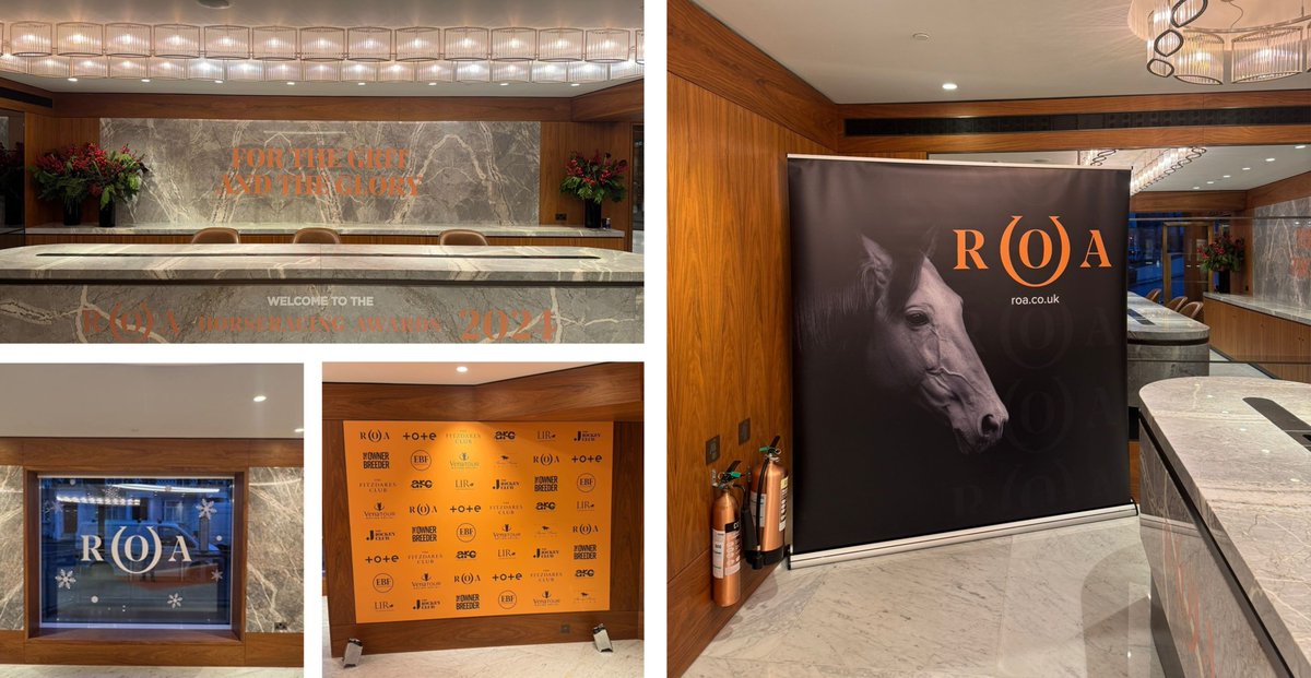 The #ROA Horseracing Awards returned last night to celebrate the achievements of the sport through the last year with Bluestocking winning The Horse of the Year award. 

It was great to help the ROA with its branding.
Find out more about #RTA 
rtapublicity.co.uk