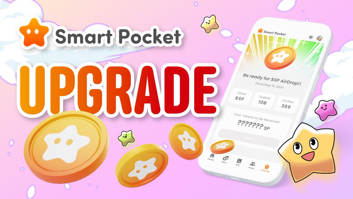smapocke's tweet photo. New Smart Pocket App Updates🌟🎁

Page for $SP AirDrop is now available! https://t.co/mlBWXaVqyZ
