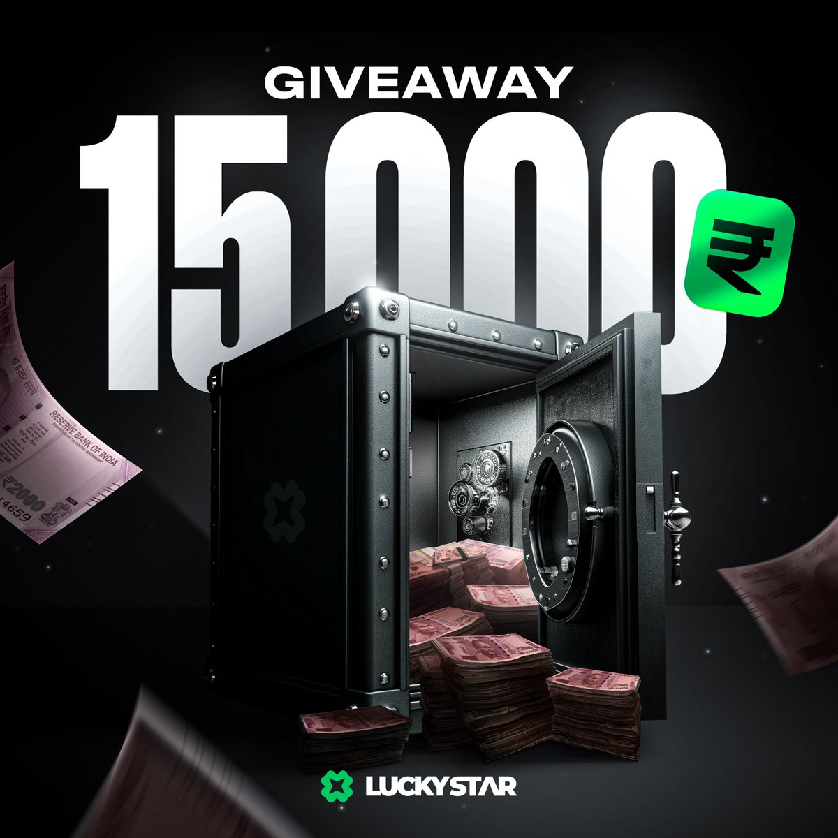 1luckystarcom's tweet photo. 💸#Giveaway for ₹15 000💸

1️⃣Subscribe to
@1luckystarcom

2️⃣Like the post and RT it
3️⃣Leave your lucky star ID in the comments
4️⃣Write down what you will spend the amount on if you win

👑10 winners
📆Results on December 13

https://t.co/gFxDBOLffs | #LuckyStar | #money | #prize https://t.co/cJutyvh1vv