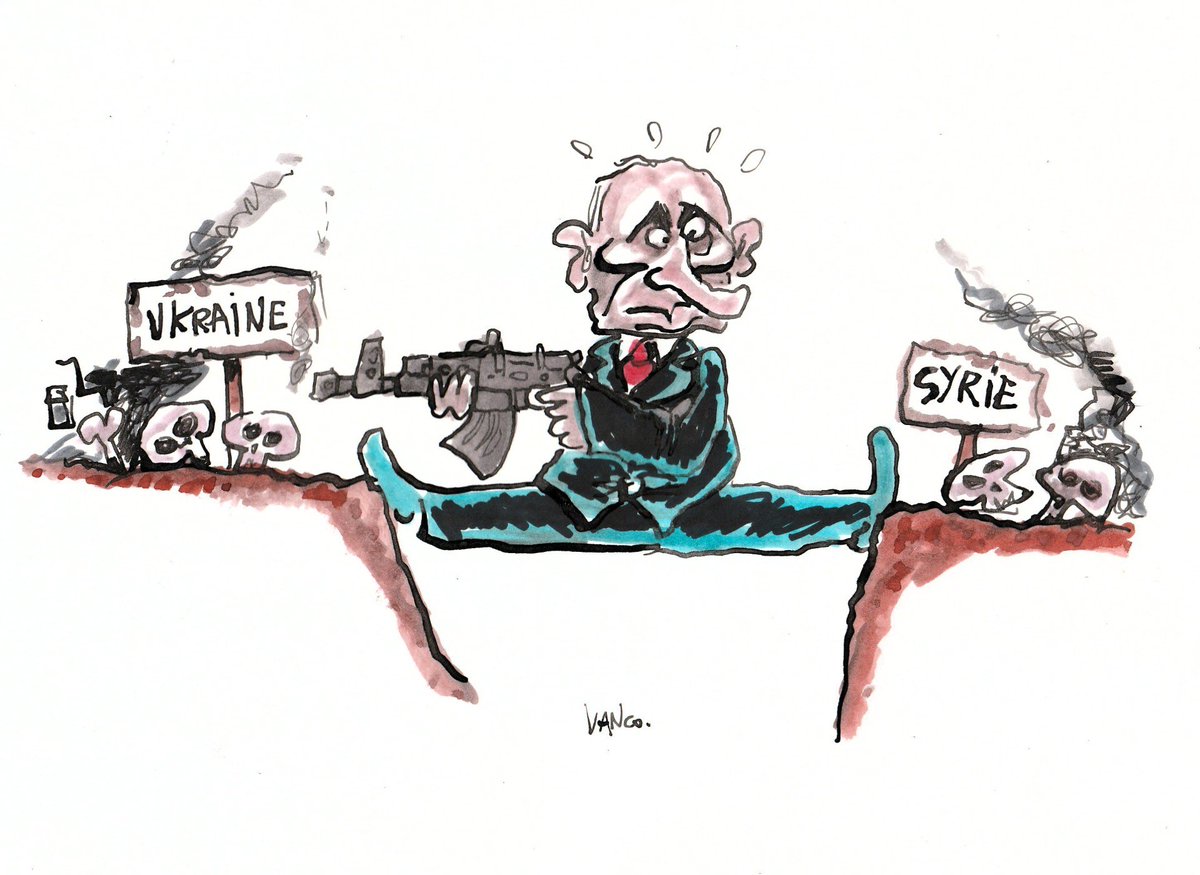 ✍🏻 Le dessin de la semaine avec <a href="/CartooningPeace/">Cartooning for Peace</a> 

🇷🇺 Le grand écart de Vladimir Poutine vu par le caricaturiste Vanco