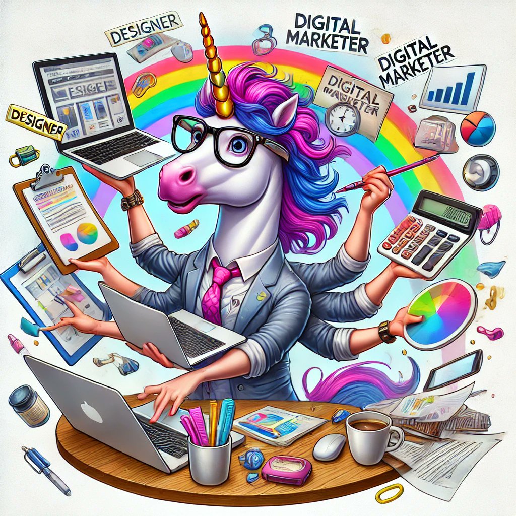 abazarpour's tweet photo. Do companies really believe in the "unicorn employee" who can be a graphic designer, animator, UX/UI expert, 3D artist, and motion graphics designer all in one? Can one person truly excel in all these areas, or should we focus more on specialization? 🦄 #UnicornEmployee https://t.co/PWlkZC85Ud