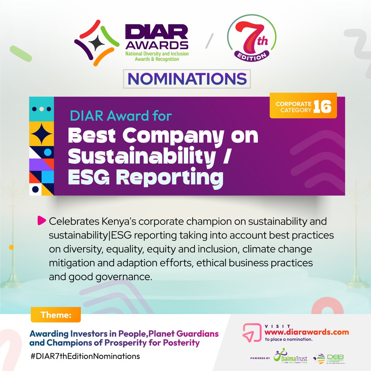 DIAR_Awards's tweet photo. 🌠 Who inspires you? This is your chance to recognize them at #DIAR7thEdition!

📆Deadline for nominations: #December 31, 2024
Be part of shaping a future built on excellence.

Nominate now: https://t.co/TaV4TodgD7

#DiversityEquityInclusionBelonging #DIAR7thEdition https://t.co/ndraw0KJan