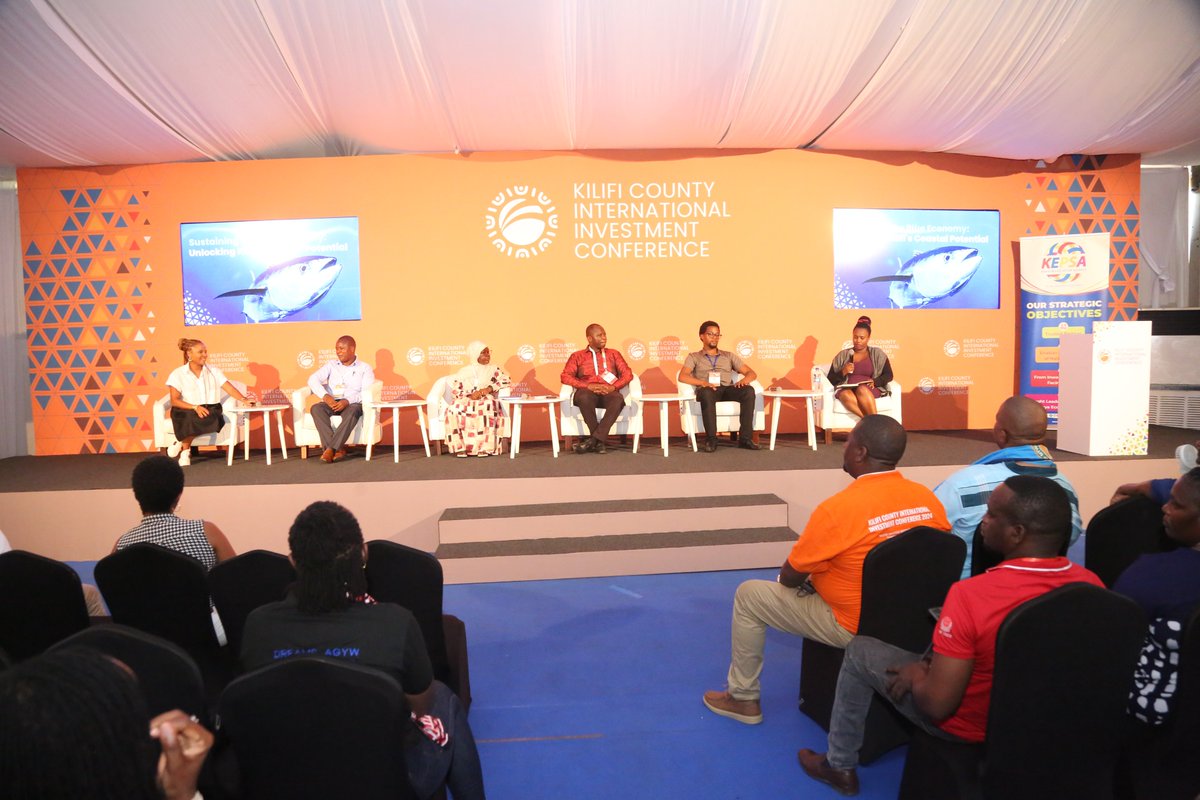 #KCIIC2024 (DAY3): #KEPSA curated panel session on Sustaining the Blue Economy moderated by Karamuta Kirimi, KEPSA Blue Economy Sector Rep. &amp; graced by Patteson Chula, <a href="/KilifiCountyGov/">Kilifi County Government #003</a> CEC for Blue Economy &amp; <a href="/HerboTawa/">Herbert Tawa Mwachiro, MEIK</a>, Chief Officer, <a href="/TourismKilifi/">Department Of Tourism-Kilifi County</a> <a href="/BlueEconomy003/">Kilifi Public Communications Unit</a>