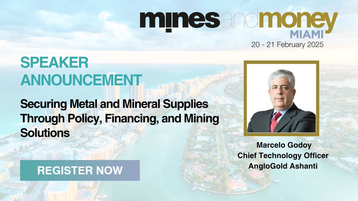 Marcelo Godoy, Chief Technology Officer at AngloGold Ashanti, will delve into cutting-edge mining technologies and innovation strategies at Mines and Money Miami. Learn how technology is transforming the industry. Register: hubs.ly/Q02YZC3q0