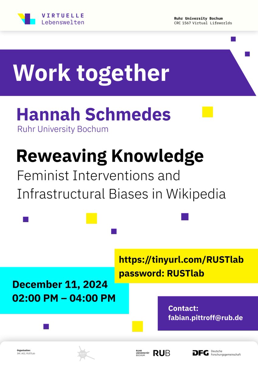 SFB 1567 Virtuelle Lebenswelten tweet media