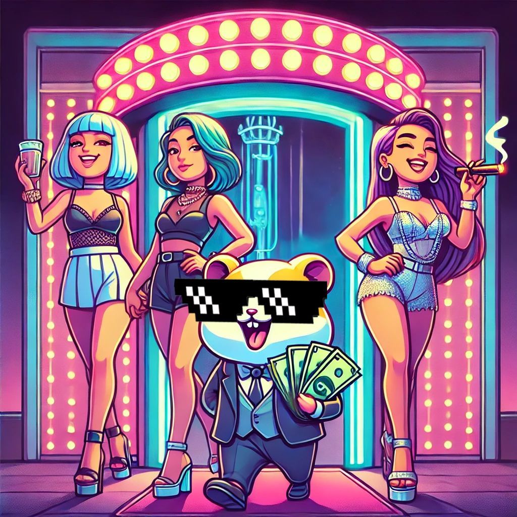 🐹💎 Living the High Life: HODLHamster Style!

With $HODL pumping, HODLHamster decided to treat himself! 🍾💃

He cashed out some $HODL, picked up cigars 🥂 and made new friends 😏  

The night is young, and he's living it up! But let’s hope he doesn’t take it too far..