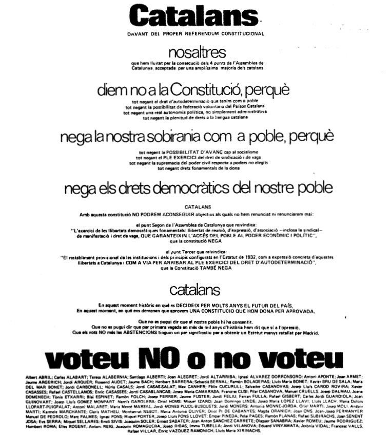 CarodRoviraJLl's tweet photo. 6 de desembre de 1978… https://t.co/OnPOnGcBLX