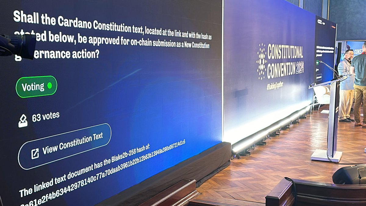 jsierrax's tweet photo. Shall the #CardanoConstitution … be approved for on-chain submission…?
Yesterday, 60 out of 63 World Delegates said Yes, and it will be signed today, December 6, 2024!
#CardanoCommunity
@IntersectMBO
#BalanceFromInsideOut https://t.co/kn8Mmdldq6