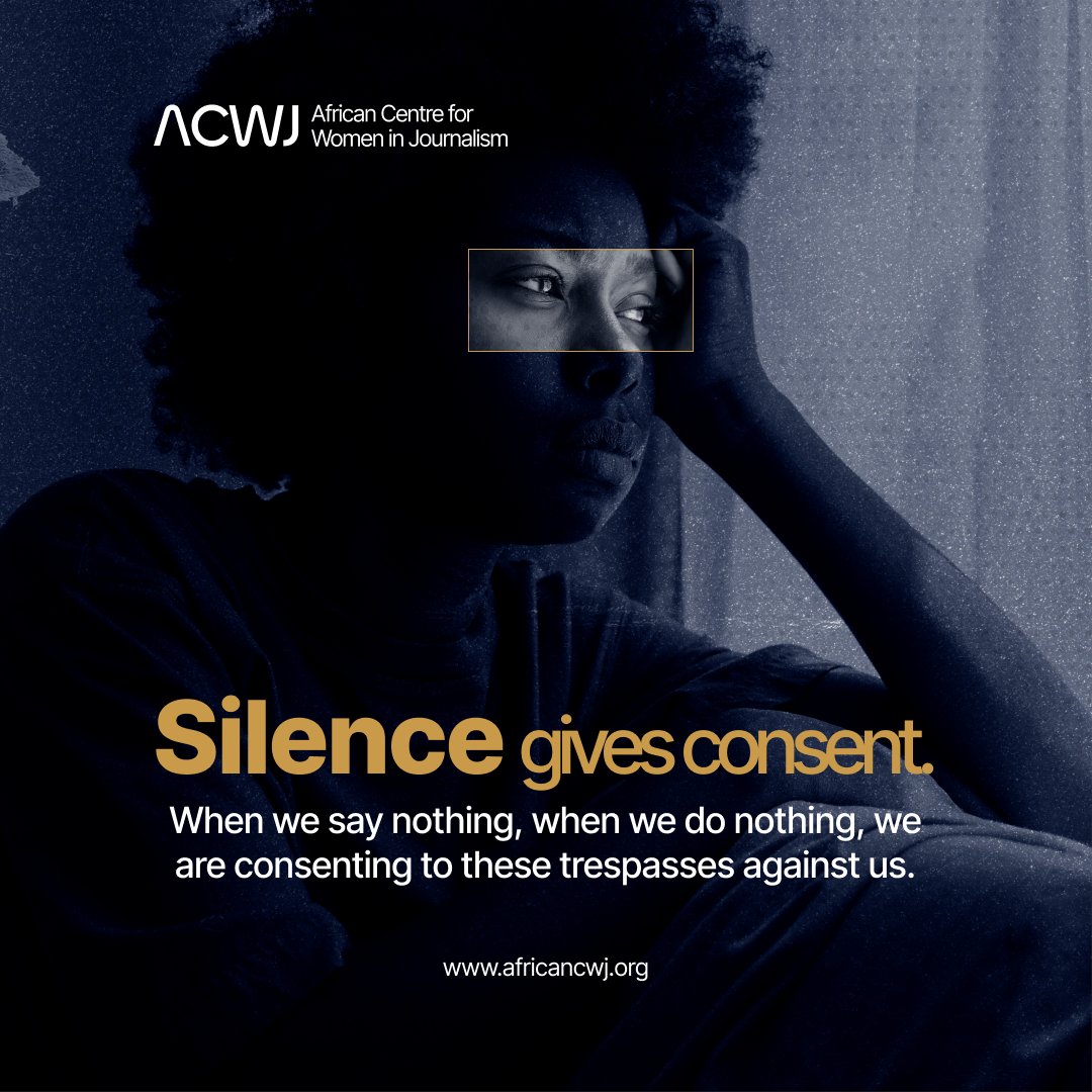 africancwj's tweet photo. All too often, when we see violence, both great and small, we think, That’s terrible, but we do nothing. We say nothing. We let other people fight their own battles. We remain silent because silence is easier.

What support do you need to speak up? #ACWJ is here to help. https://t.co/E73NjlSPip