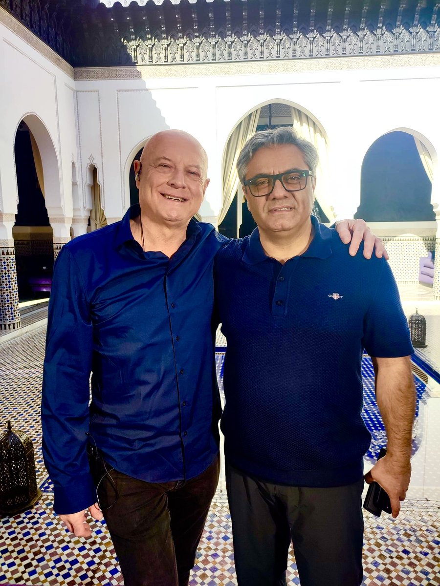 PatrickSimonin's tweet image. Plaisir de vous retrouver aujourd’hui avec le grand cinéaste iranien #MohammadRasoulof à Marrakech au festival international du film en partenariat avec @tv5monde #FIFM #Maroc #Cinéma #Iran ⁦@Marrakech_Fest⁩