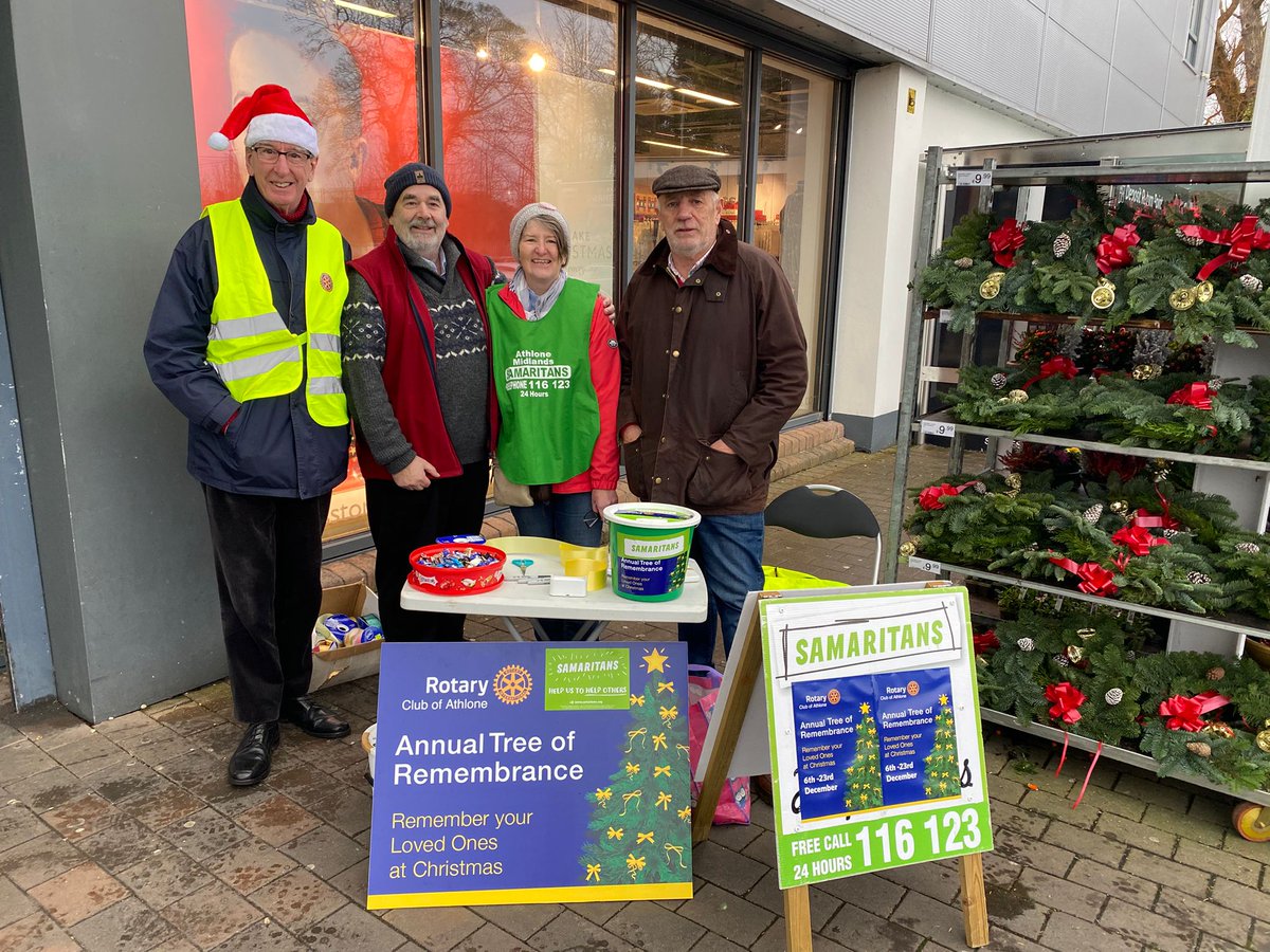 Rotary Club Athlone (@athlonerotary) on Twitter photo The Rotary Club of Athlone has launched its annual Christmas fundraising campaign – The Tree of Remembrance. 6th-23rd December 2024 This year supporting The Samaritans and Rotary Club of Athlone charities.
<a href="/Rotary/">Rotary International</a>
<a href="/RadissonAthlone/">Radisson Blu Athlone</a>
<a href="/athlonechamber/">Athlone Chamber</a>
<a href="/westmeathindo/">WestmeathIndependent</a> The Rotary Club of Athlone has launched its annual Christmas fundraising campaign – The Tree of Remembrance. 6th-23rd December 2024 This year supporting The Samaritans and Rotary Club of Athlone charities.
<a href="/Rotary/">Rotary International</a>
<a href="/RadissonAthlone/">Radisson Blu Athlone</a>
<a href="/athlonechamber/">Athlone Chamber</a>
<a href="/westmeathindo/">WestmeathIndependent</a>