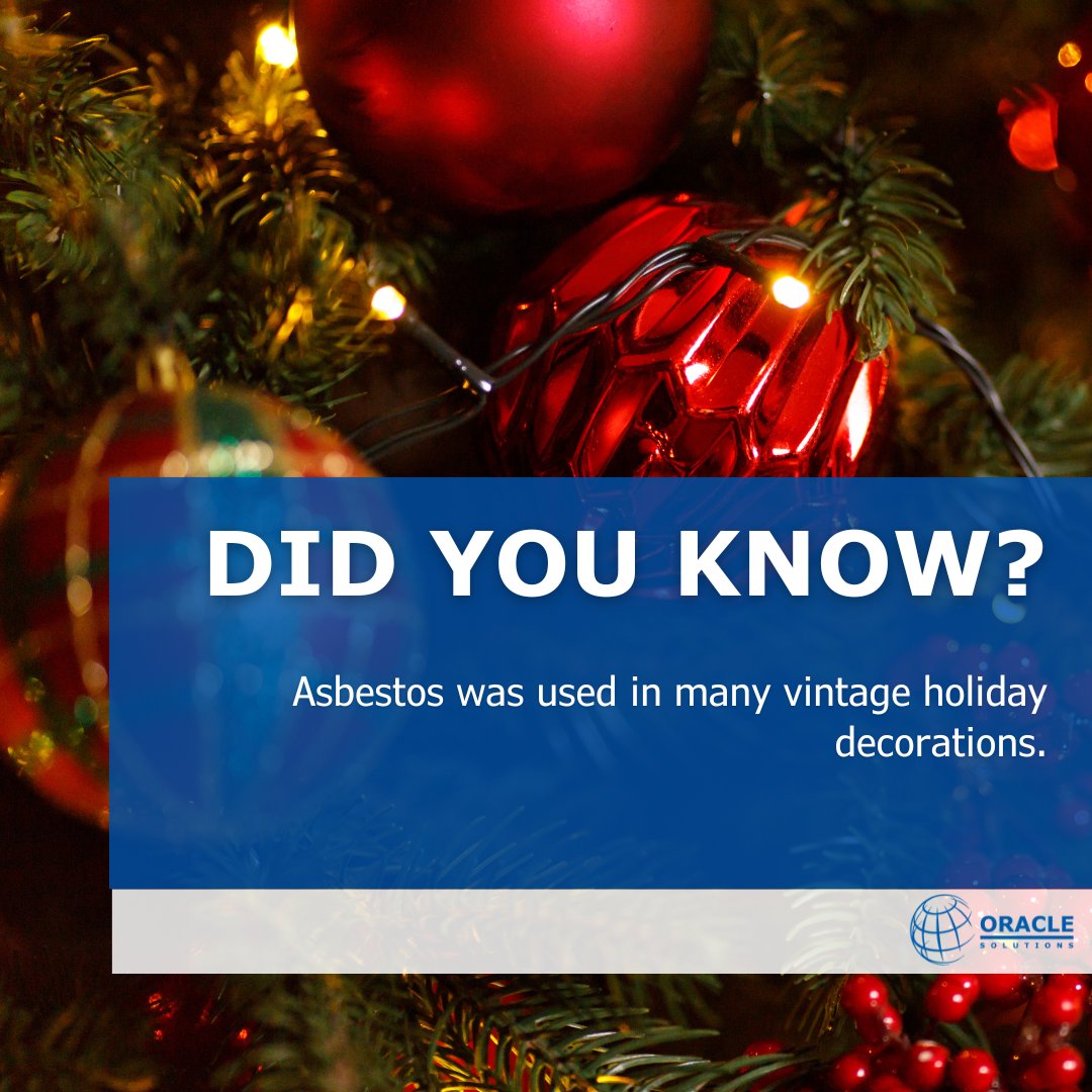 Oracle_Asbestos's tweet image. 🎅 Whether it&apos;s for your home or business, older decorations could still pose a risk. If you suspect your decorations have been around asbestos then ensure a safe and joyful season by contacting us today!
📞 0844 243 5731
#AsbestosAwareness #ChristmasDecor