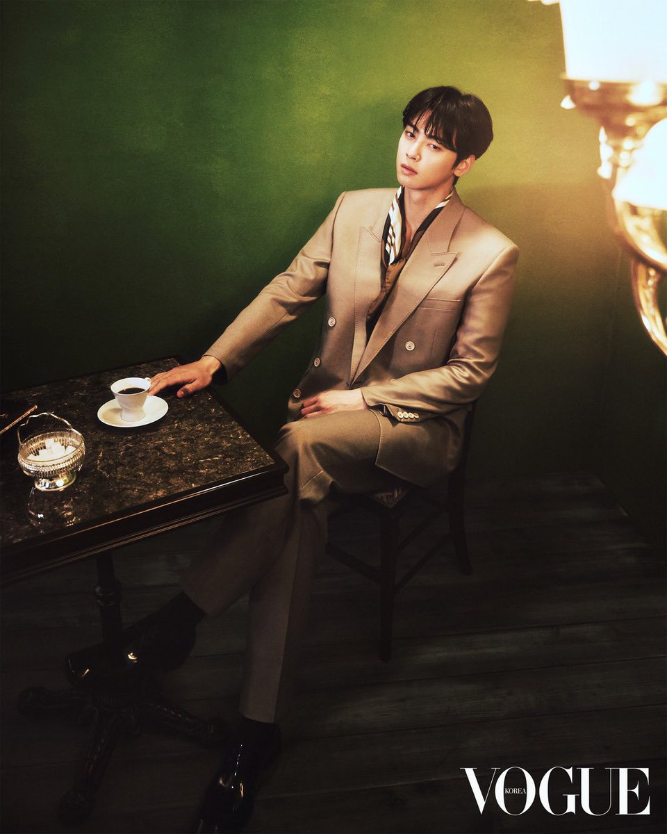 Cha Eunwoo in Saint Laurent for Vogue Korea