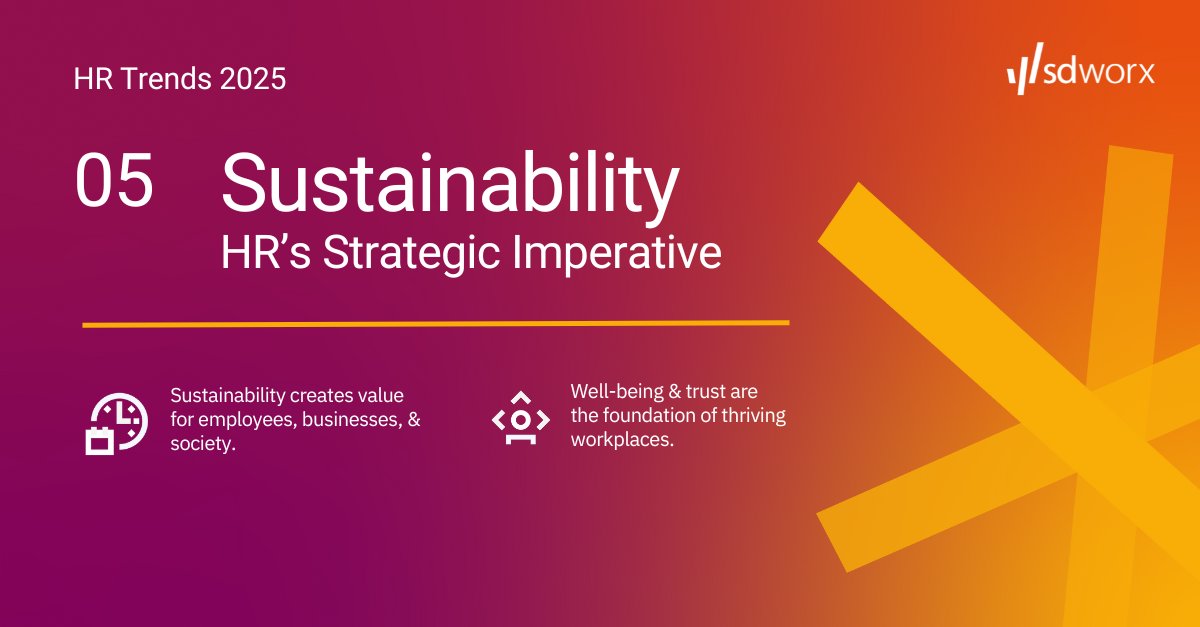 Sustainability in HR means creating long-term value for employees, businesses &amp; society. 🌱 Explore how to create workplaces that thrive sustainably, reduce turnover &amp; improve engagement: brnw.ch/21wP2Fo

#SDWorx #HRTrends #FutureOfWork #SDWorxInsights #HRLeadership