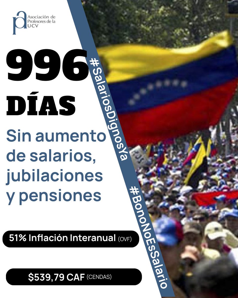 #UCV #Profesores #Venezuela #SalariosDignosYa #BonoNoEsSalario
