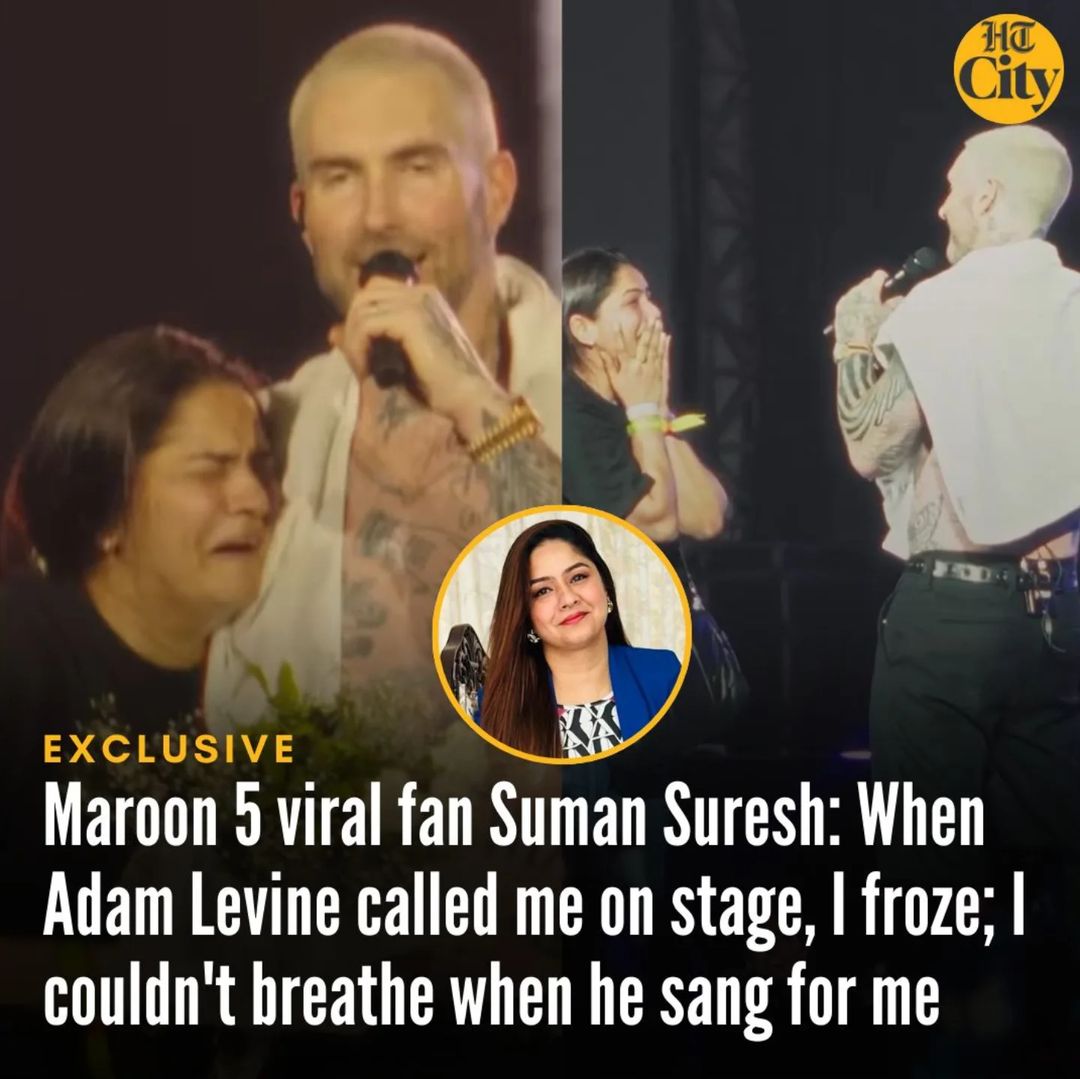 HT City (@htcity) on Twitter photo In an exclusive chat with us, Maroon 5 viral fan Suman Suresh says, "When Adam Levine called me on stage, I froze; I couldn't breathe when he sang for me."
hindustantimes.com/htcity/cinema/…
Story by <a href="/soumyavajpayee/">Soumya Vajpayee</a>
#AdamLevine #maroon5 #band #fans #music #singer #musician In an exclusive chat with us, Maroon 5 viral fan Suman Suresh says, "When Adam Levine called me on stage, I froze; I couldn't breathe when he sang for me."
hindustantimes.com/htcity/cinema/…
Story by <a href="/soumyavajpayee/">Soumya Vajpayee</a>
#AdamLevine #maroon5 #band #fans #music #singer #musician