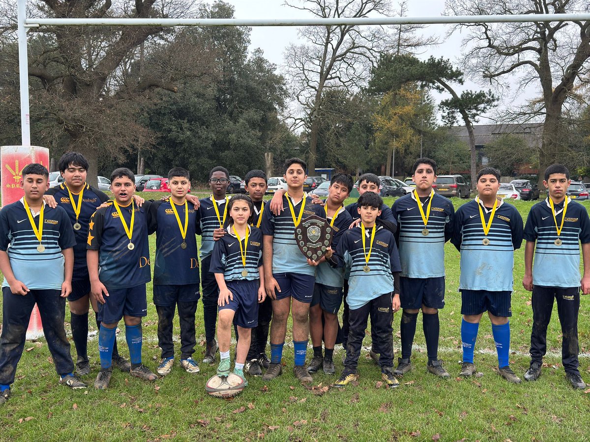 🏉 Huge congratulations to our Year 8 Rugby team on an incredible season! 🏆 Undefeated all year, they clinched 3 trophies, capped off by an impressive win in the Luton District Final! 🌟 Hard work, teamwork, and determination – what a team! 👏 #Champions <a href="/DenbighHigh/">Denbigh High School</a>