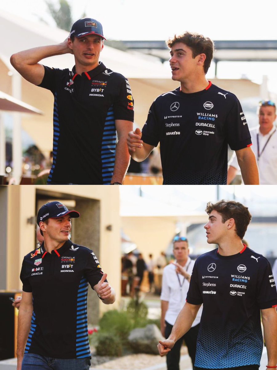 ColapintoUpdtes's tweet photo. Con razón Verstappen estuvo todo el dia con Franco ayer, estaba practicando como tener a una criatura https://t.co/V8Xls3qcet