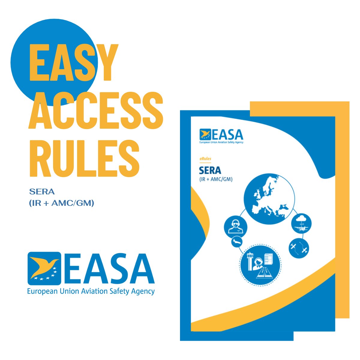 EASA's tweet photo. #EASA has published a new revision of the #EasyAccessRules for Standardised European Rules of the Air (EAR for SERA).

👉 https://t.co/7TxQpeB7pR https://t.co/mddX5D0psy