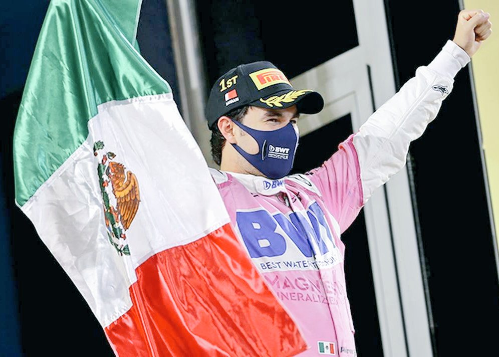 ruben_plaza98's tweet photo. #TalDíaComoHoy se cumplen 4 años de la primera victoria de Sergio Pérez @SChecoPerez en F1.

GP Sakhir 2020, la única victoria del equipo Racing Point.

#SP11 #ChecoPérez #RacingPoint #F1 #Historia #Pasado https://t.co/y2anlcp1iv