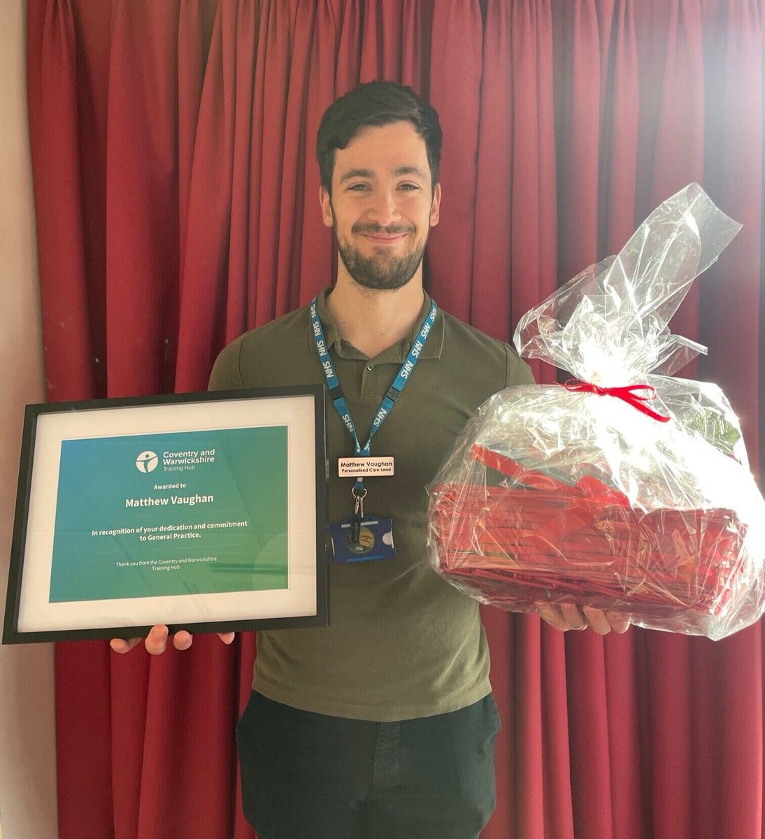 TrinityCourtS's tweet photo. A huge congratulations to Matthew, our Personalised Care Lead who has received special recognition for his hard work, dedication and commitment to General Practice.  Well done Matthew, very well deserved!  🌟 🏆 https://t.co/OEarwdOfW4