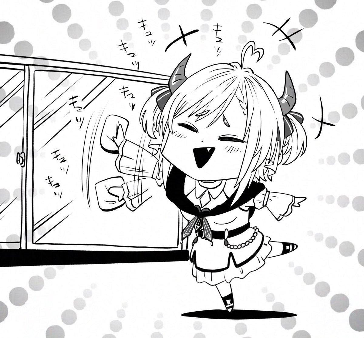 窓拭き
 #かのんかかんのか 
