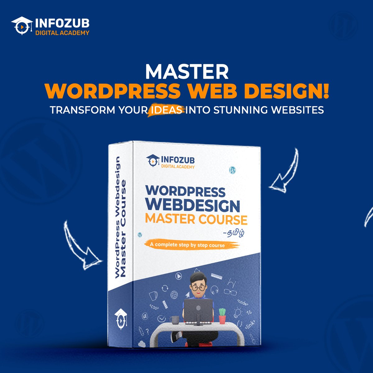 InfozubAcademy's tweet image. 🚀 Transform Your Vision Into Stunning Websites 🌐

Master the art of WordPress web design with Infozub Digital Academy! From beginners to business owners, this step-by-step course is your gateway to creating professional websites without any coding knowledge.

#WebDesignSkills