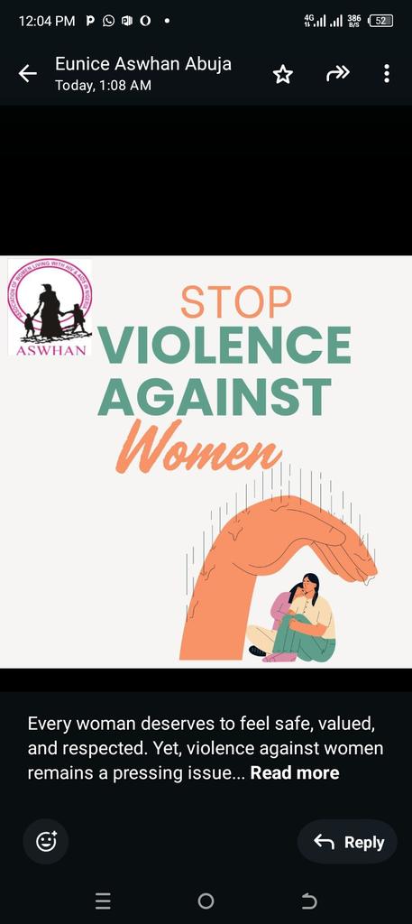 AbiaAswhan7710's tweet photo. Every woman deserve to feel safe, valued, and respected.Yet violence against women remains a pressing issue that we must combat together.
#ASWHANWomen
#16DaysOfActivism 
#AswhanNg
#Endviolenceagainstwomen https://t.co/gbfw9BEscK