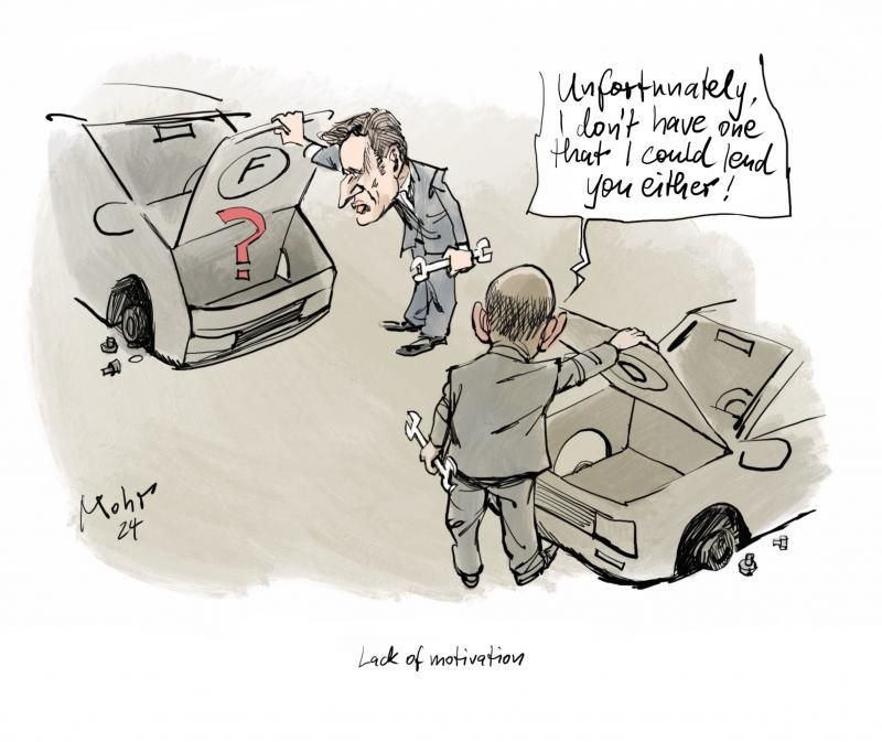 cartoonmovement's tweet photo. Political crisis in France. Our new cartoon collection: https://t.co/uJElqDPQxS
Cartoons by Simon Regis, @nicocomix, Paolo Calleri and Burkhard Mohr.
#Marcron #France #Barnier https://t.co/VnjWupab82