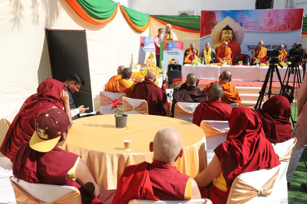blsanthosh's tweet image. Participated in Bharat Ratna Sri Dr Babasaheb Ambedkar’s Maha Parinirvana Diwas programme at Sri @tarunchughbjp residence organised by @spmrfoundation . Many Venerable Bhikkus &amp;amp; Lamas , senior academicians &amp;amp; political workers were present .