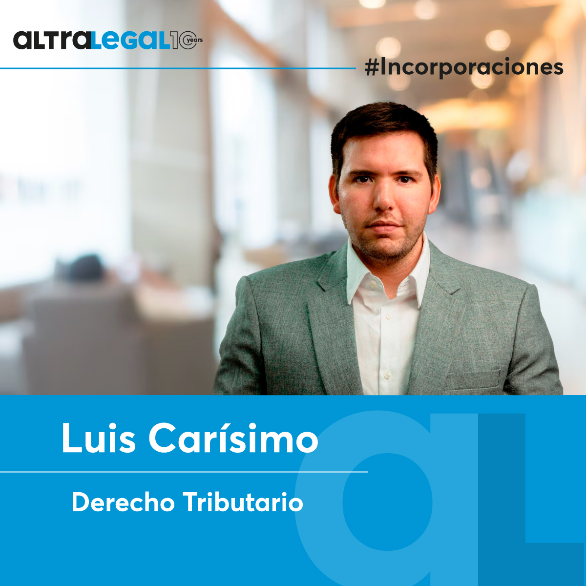 AltraLegal's tweet photo. Damos la bienvenida a Luis Carísimo al #EquipoAltra, quien encabezará nuestra área de Derecho Tributario. 
Estamos entusiasmados de contar con su talento y visión estratégica, que sin duda potenciarán nuestra práctica tributaria en Paraguay y la región. https://t.co/0wcIJODs0Y