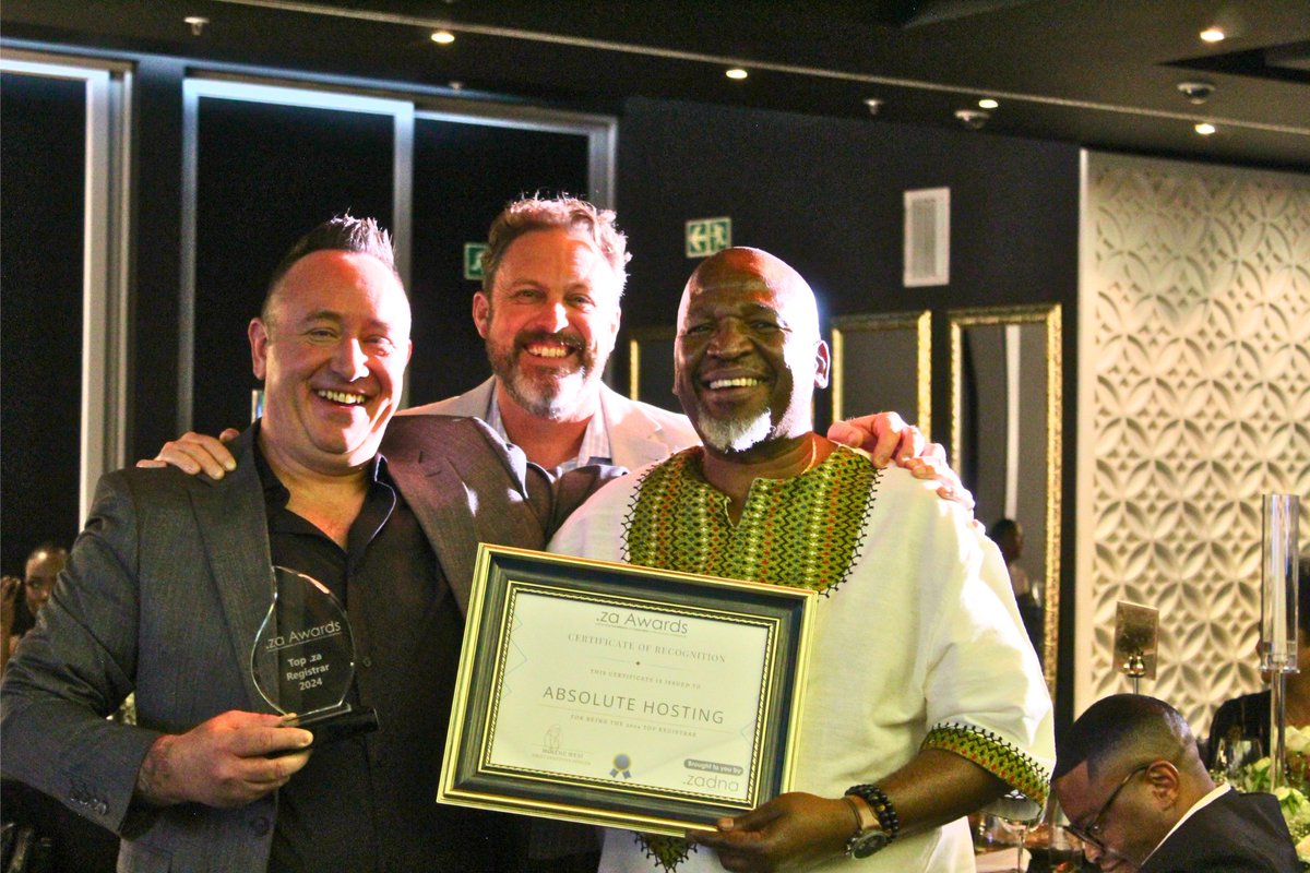 🎉 Congratulations to our CEO, Neil, for being awarded *DNS Personality of the Year* at the .ZA Awards on Wednesday night! 🏆
A big congratulations to all the other winners as well—your contributions are inspiring! 🌟 #ZAAwards #ExcellenceInDNS