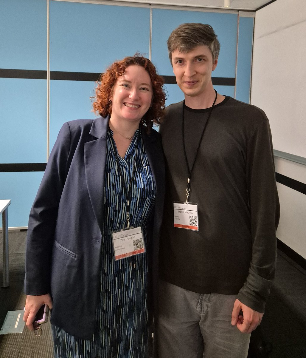 DMaslyuk's tweet image. Yesterday at Difinity in Sydney I got to shake hands with @the_d_mp, @rob_farley, @cbryden, and most charming @DataZoePowerBI for the first time!
I also saw many others whom I'd met before and hadn't seen in a long time, because the last time I went to a conference was before…